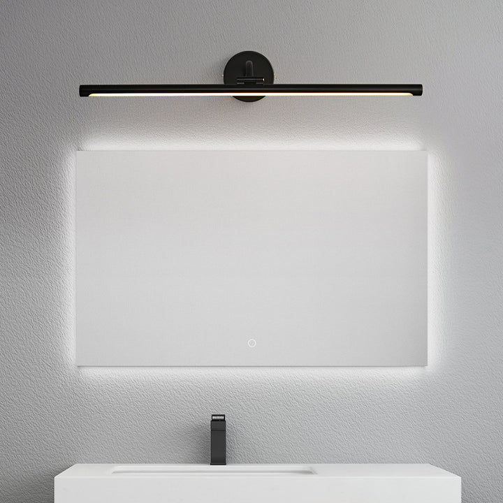 Applique murale LED moderne minimaliste en cuivre avec bande acrylique pour salle de bain 