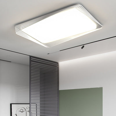 Zeitgenössische nordische Eisen Acryl rechteckige quadratische runde Streifen LED Unterputz Deckenleuchte für Wohnzimmer 