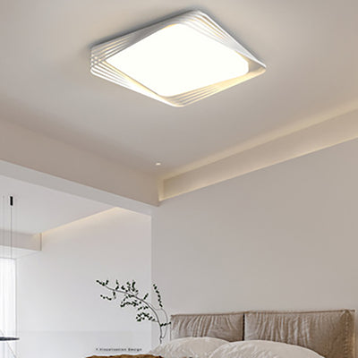 Zeitgenössische nordische Eisen Acryl rechteckige quadratische runde Streifen LED Unterputz Deckenleuchte für Wohnzimmer 