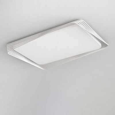 Zeitgenössische nordische Eisen Acryl rechteckige quadratische runde Streifen LED Unterputz Deckenleuchte für Wohnzimmer 