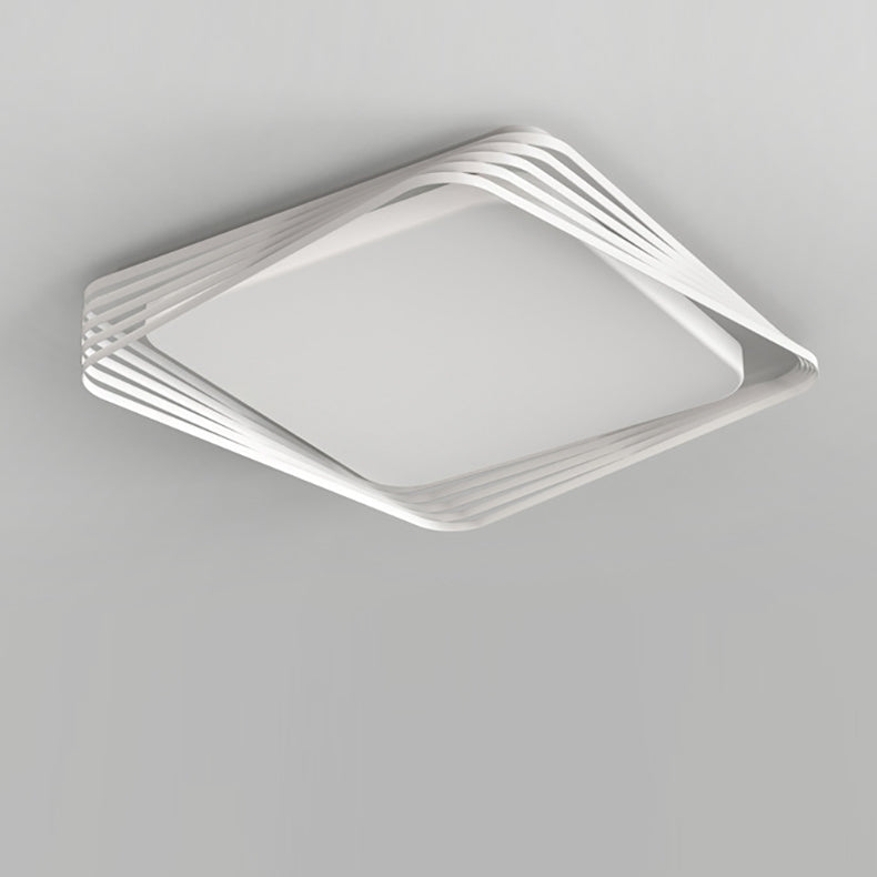 Zeitgenössische nordische Eisen Acryl rechteckige quadratische runde Streifen LED Unterputz Deckenleuchte für Wohnzimmer 