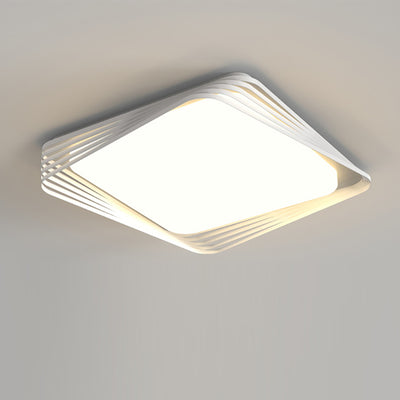 Zeitgenössische nordische Eisen Acryl rechteckige quadratische runde Streifen LED Unterputz Deckenleuchte für Wohnzimmer 