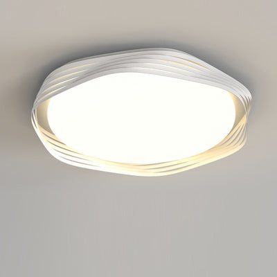 Zeitgenössische nordische Eisen Acryl rechteckige quadratische runde Streifen LED Unterputz Deckenleuchte für Wohnzimmer 