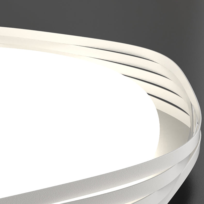 Zeitgenössische nordische Eisen Acryl rechteckige quadratische runde Streifen LED Unterputz Deckenleuchte für Wohnzimmer 