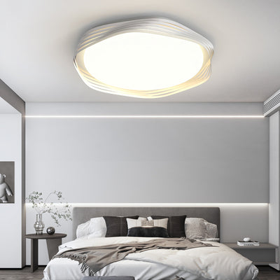 Zeitgenössische nordische Eisen Acryl rechteckige quadratische runde Streifen LED Unterputz Deckenleuchte für Wohnzimmer 