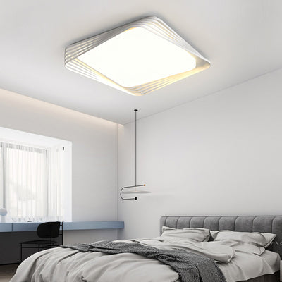 Zeitgenössische nordische Eisen Acryl rechteckige quadratische runde Streifen LED Unterputz Deckenleuchte für Wohnzimmer 