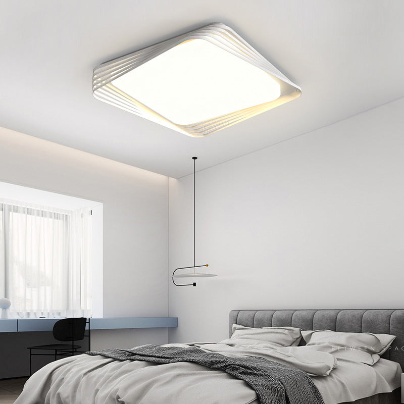 Zeitgenössische nordische Eisen Acryl rechteckige quadratische runde Streifen LED Unterputz Deckenleuchte für Wohnzimmer 