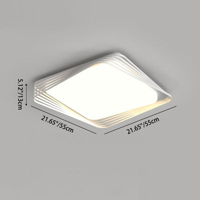 Zeitgenössische nordische Eisen Acryl rechteckige quadratische runde Streifen LED Unterputz Deckenleuchte für Wohnzimmer 