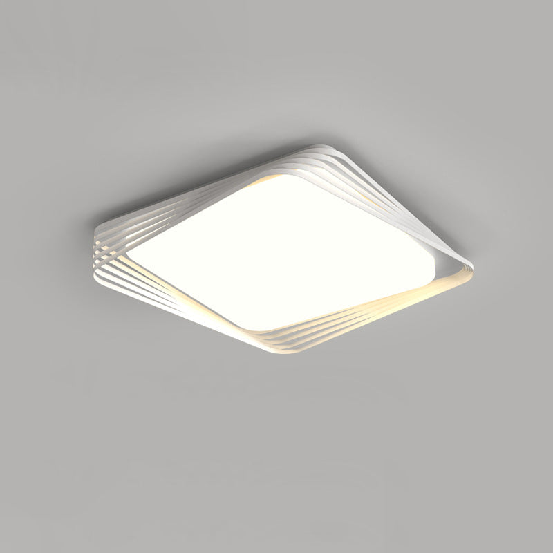 Zeitgenössische nordische Eisen Acryl rechteckige quadratische runde Streifen LED Unterputz Deckenleuchte für Wohnzimmer 