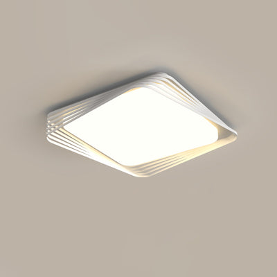 Zeitgenössische nordische Eisen Acryl rechteckige quadratische runde Streifen LED Unterputz Deckenleuchte für Wohnzimmer 