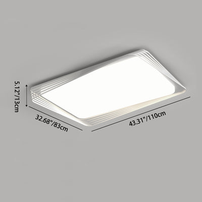 Zeitgenössische nordische Eisen Acryl rechteckige quadratische runde Streifen LED Unterputz Deckenleuchte für Wohnzimmer 