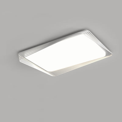 Zeitgenössische nordische Eisen Acryl rechteckige quadratische runde Streifen LED Unterputz Deckenleuchte für Wohnzimmer 