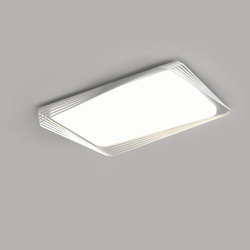 Zeitgenössische nordische Eisen Acryl rechteckige quadratische runde Streifen LED Unterputz Deckenleuchte für Wohnzimmer 