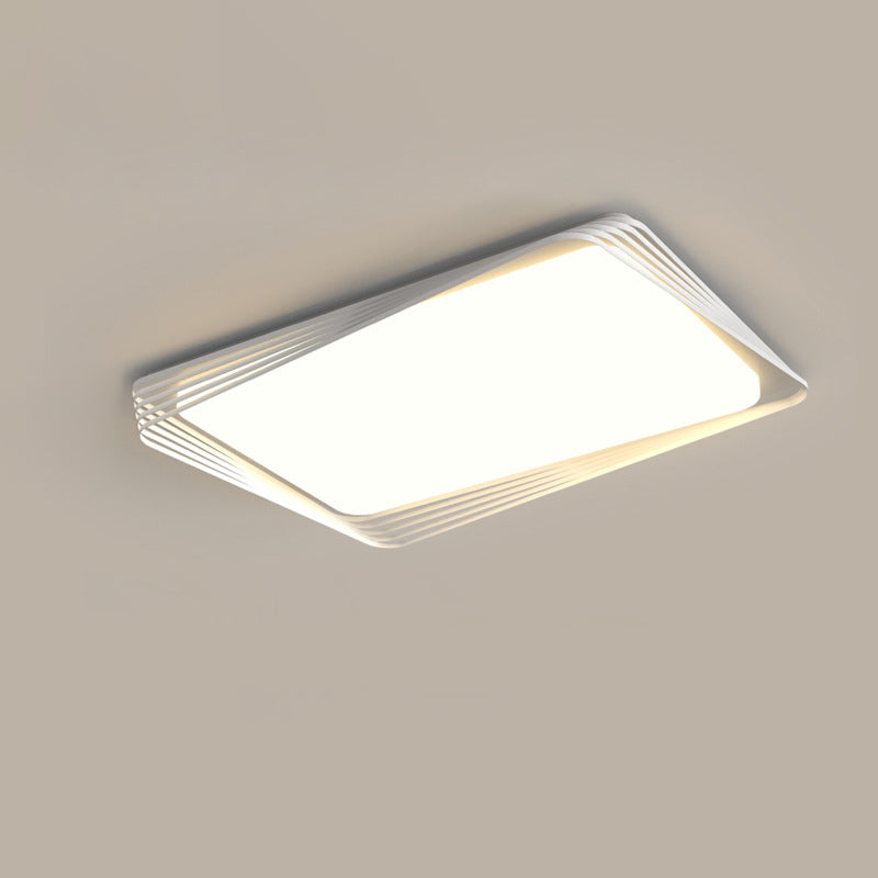 Zeitgenössische nordische Eisen Acryl rechteckige quadratische runde Streifen LED Unterputz Deckenleuchte für Wohnzimmer 