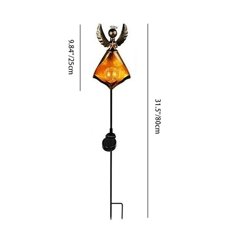Éclairage paysager à LED en forme de goutte de lune flamme en fer solaire étanche traditionnel européen pour jardin 