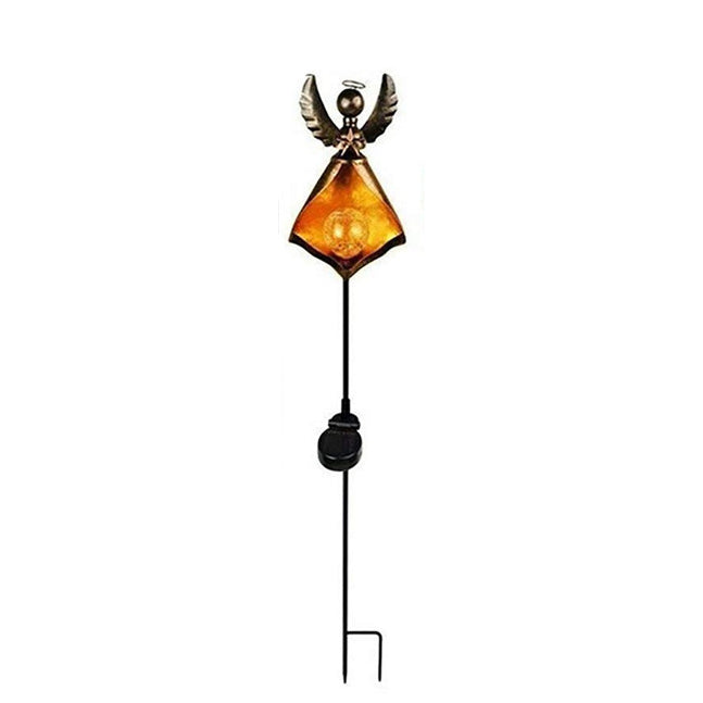 Éclairage paysager à LED en forme de goutte de lune flamme en fer solaire étanche traditionnel européen pour jardin 