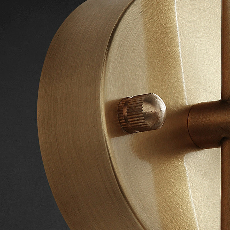 Lámpara de Aplique de Pared LED Elíptica Cuadrada de Vidrio y Cobre de Estilo Moderno de Mitad de Siglo para Pasillo 