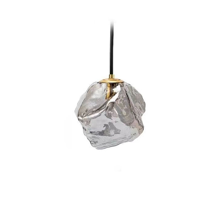 Moderne minimalistische Metall Glas Eiswürfel 1-Licht Pendelleuchte für Nachttisch 