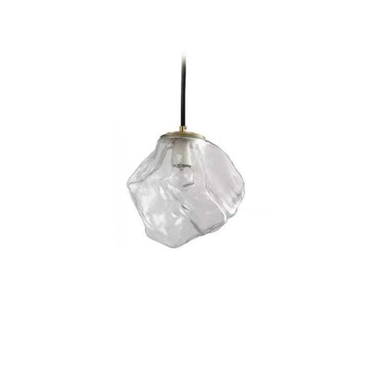 Moderne minimalistische Metall Glas Eiswürfel 1-Licht Pendelleuchte für Nachttisch 