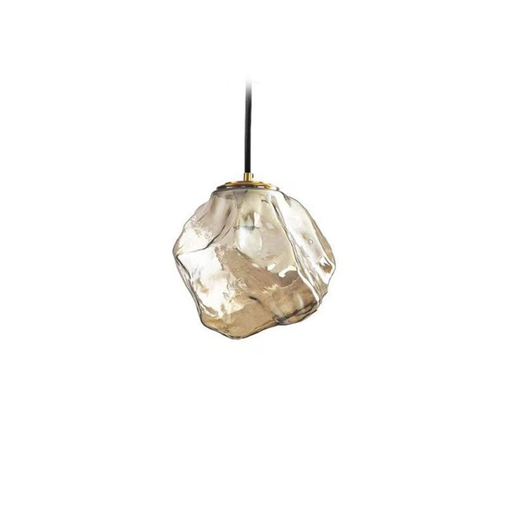 Moderne minimalistische Metall Glas Eiswürfel 1-Licht Pendelleuchte für Nachttisch 
