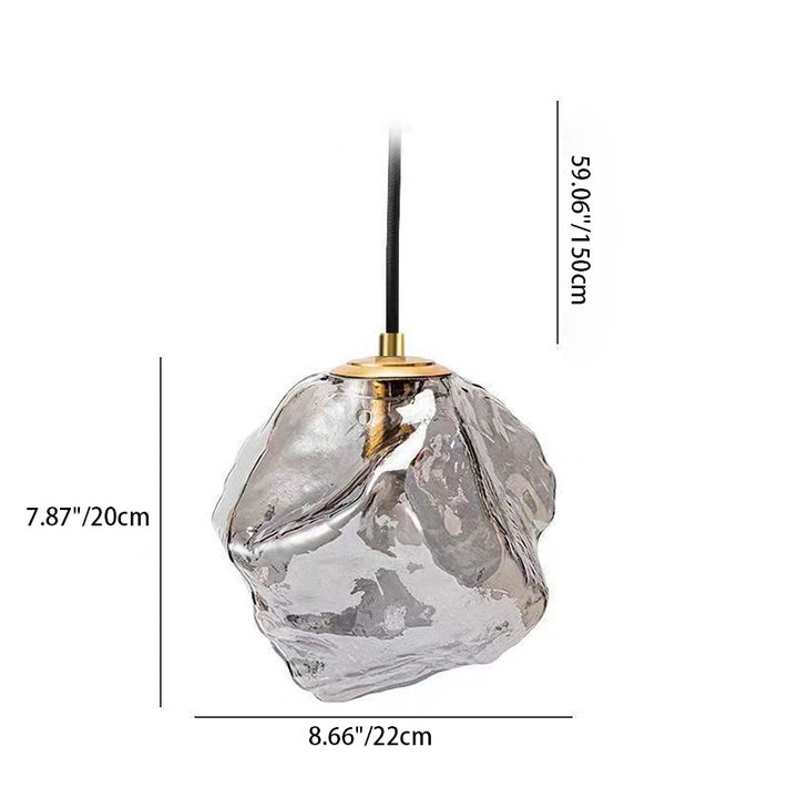 Moderne minimalistische Metall Glas Eiswürfel 1-Licht Pendelleuchte für Nachttisch 