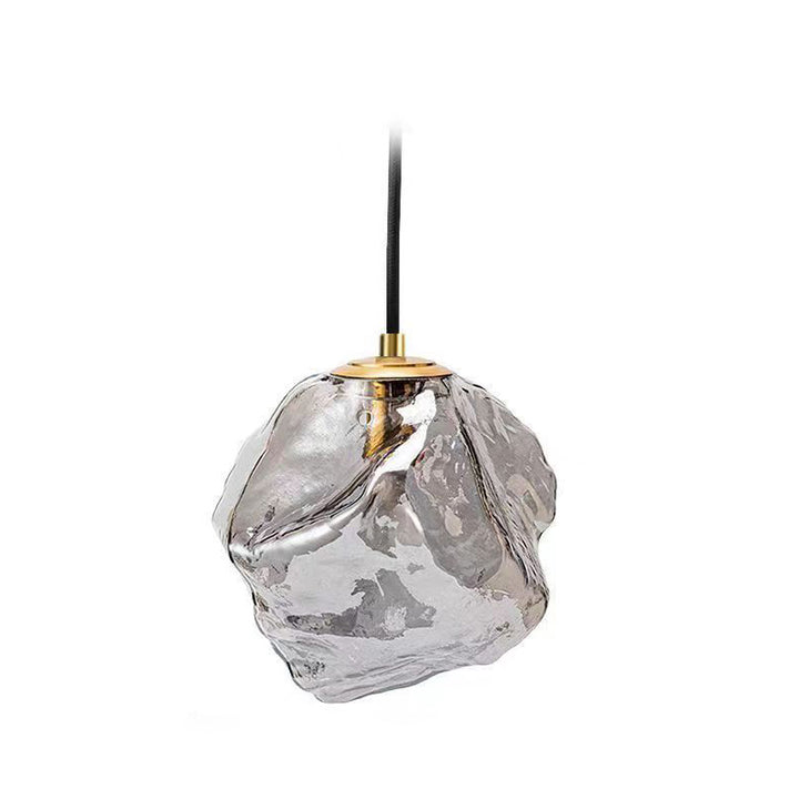 Moderne minimalistische Metall Glas Eiswürfel 1-Licht Pendelleuchte für Nachttisch 