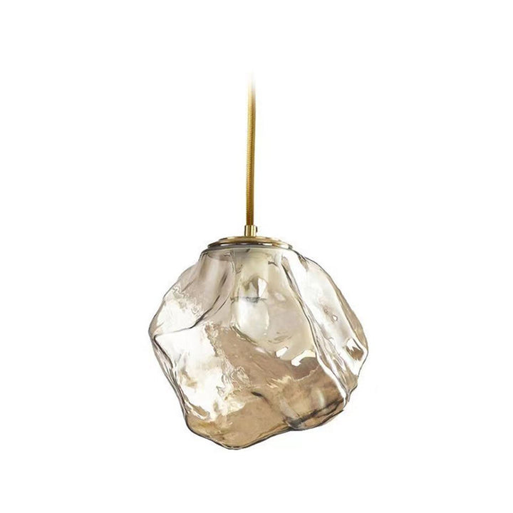 Moderne minimalistische Metall Glas Eiswürfel 1-Licht Pendelleuchte für Nachttisch 
