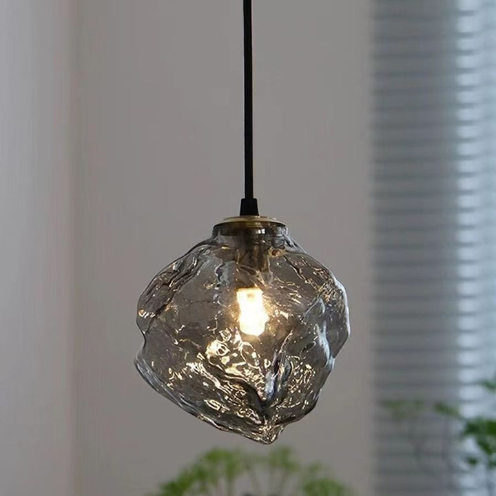 Moderne minimalistische Metall Glas Eiswürfel 1-Licht Pendelleuchte für Nachttisch 