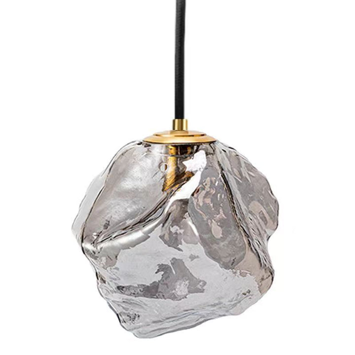 Moderne minimalistische Metall Glas Eiswürfel 1-Licht Pendelleuchte für Nachttisch 