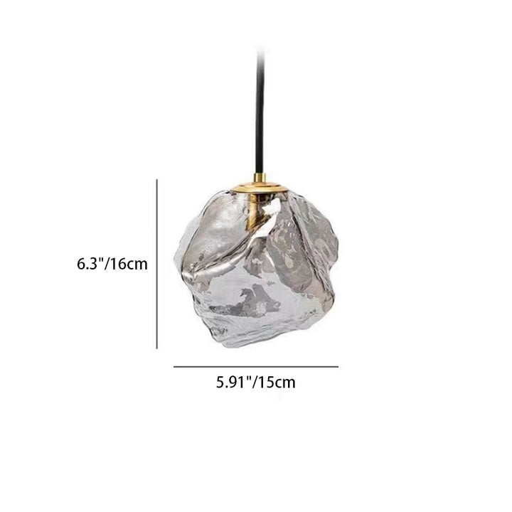 Moderne minimalistische Metall Glas Eiswürfel 1-Licht Pendelleuchte für Nachttisch 