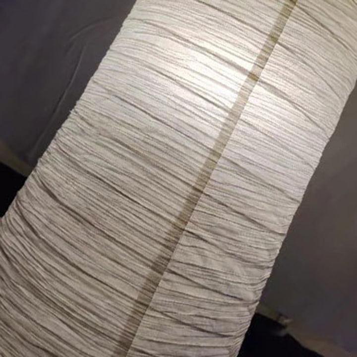 Lámpara de pie contemporánea nórdica de papel con columna cúbica de 2 luces para dormitorio 