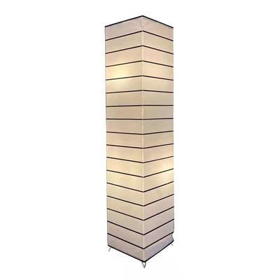 Contemporary Nordic Paper Column Cubic 2-Light Standing Floor Lamp For Bedroom