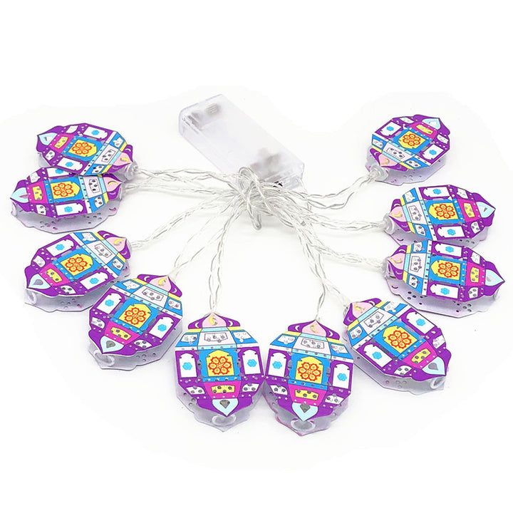 Zeitgenössische Boho Eisen Laterne Teardrop Stern LED String Lichter Außenbeleuchtung für Garten 