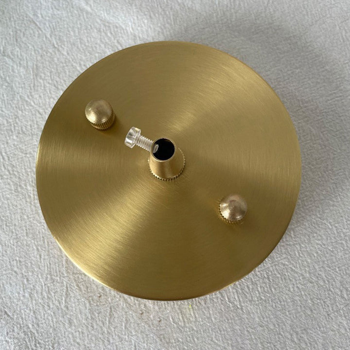 Suspension Luminaire à Une Lumière en Verre et Laiton Traditionnel Français avec Rayure pour Salle à Manger 