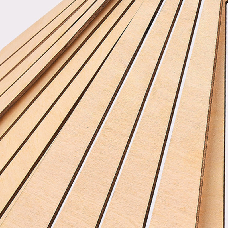 Traditionelle japanische Origami-Pendelleuchte aus Lindenholz und Metall in konischer Schirmform für Esszimmer 
