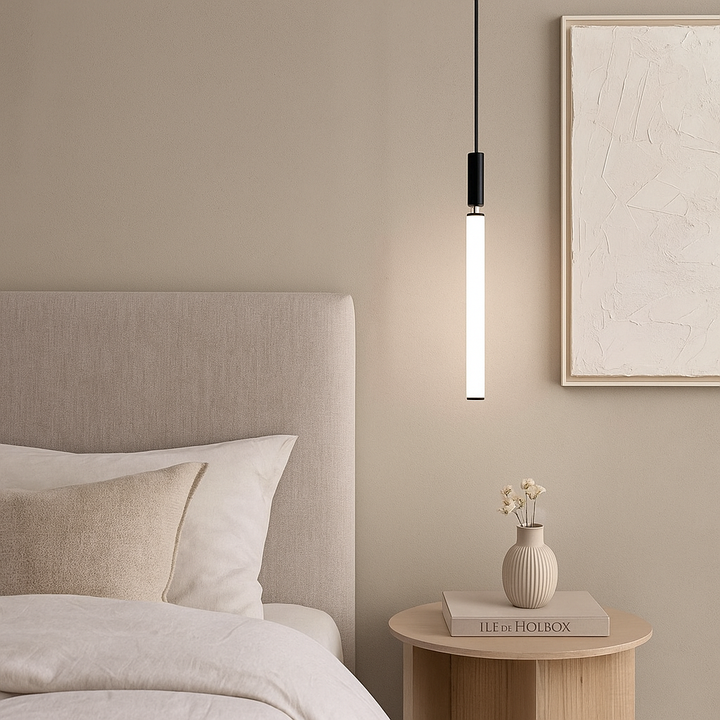 Suspension LED à bande en acrylique et aluminium moderne minimaliste pour chevet 