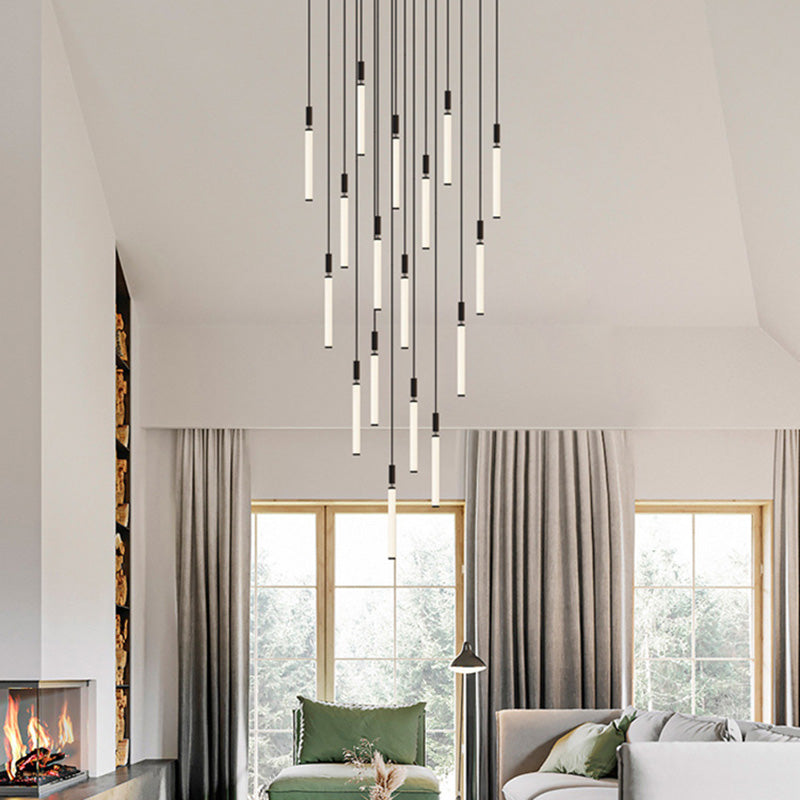 Suspension LED à bande en acrylique et aluminium moderne minimaliste pour chevet 