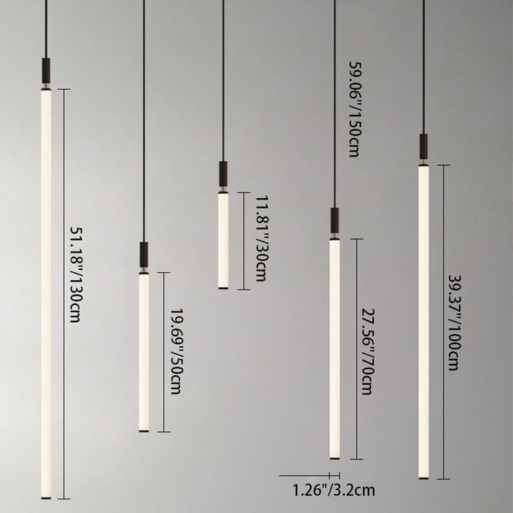 Suspension LED à bande en acrylique et aluminium moderne minimaliste pour chevet 