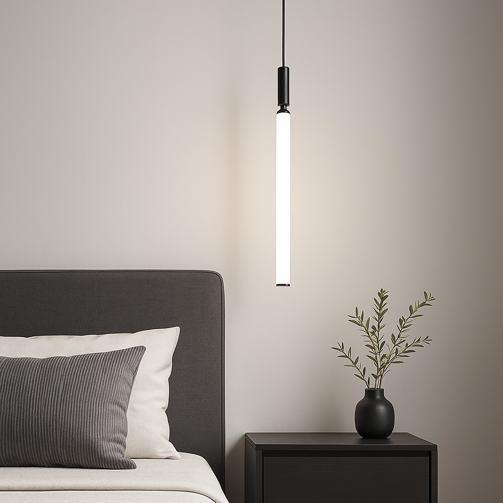 Suspension LED à bande en acrylique et aluminium moderne minimaliste pour chevet 