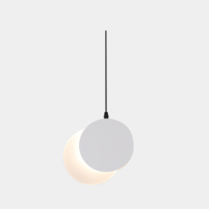 Moderne minimalistische Eisen Acryl Runde überlagern drehbare LED Pendelleuchte für Nachttisch 