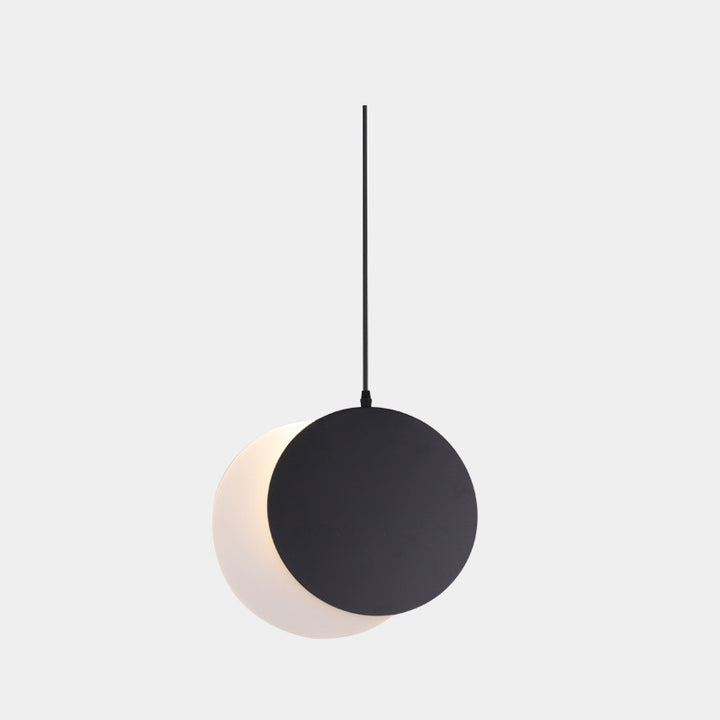 Moderne minimalistische Eisen Acryl Runde überlagern drehbare LED Pendelleuchte für Nachttisch 