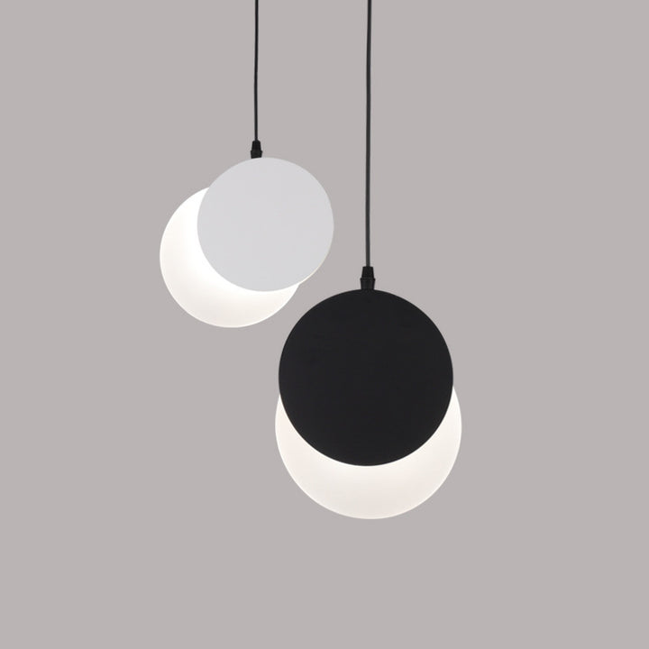 Moderne minimalistische Eisen Acryl Runde überlagern drehbare LED Pendelleuchte für Nachttisch 