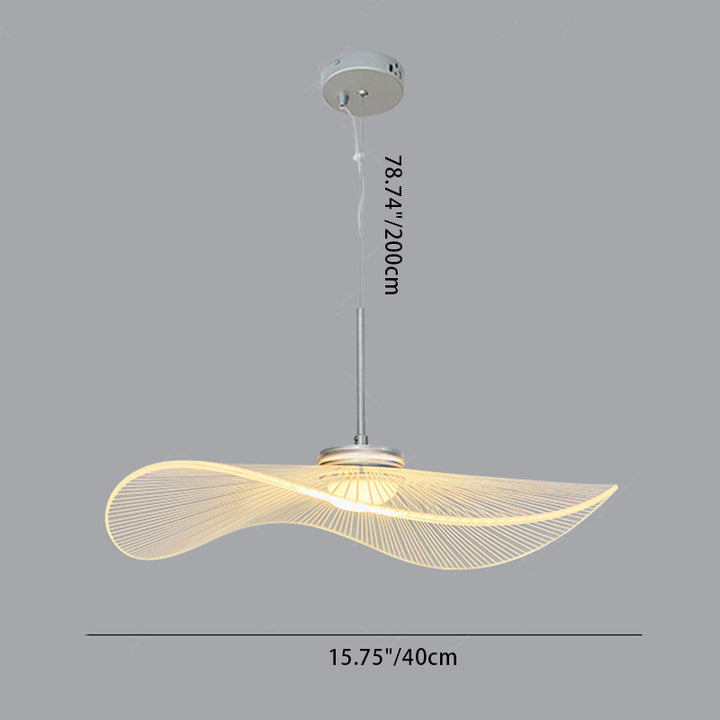 Lustre suspendu LED en feuille de lotus en aluminium acrylique nordique contemporain pour chambre à coucher 