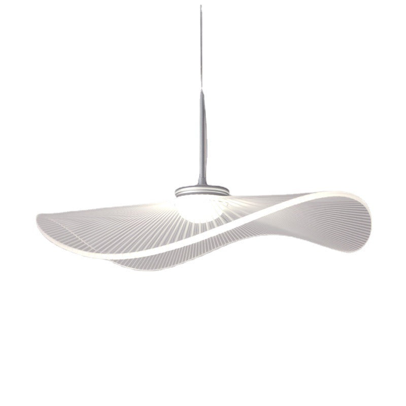 Lustre suspendu LED en feuille de lotus en aluminium acrylique nordique contemporain pour chambre à coucher 