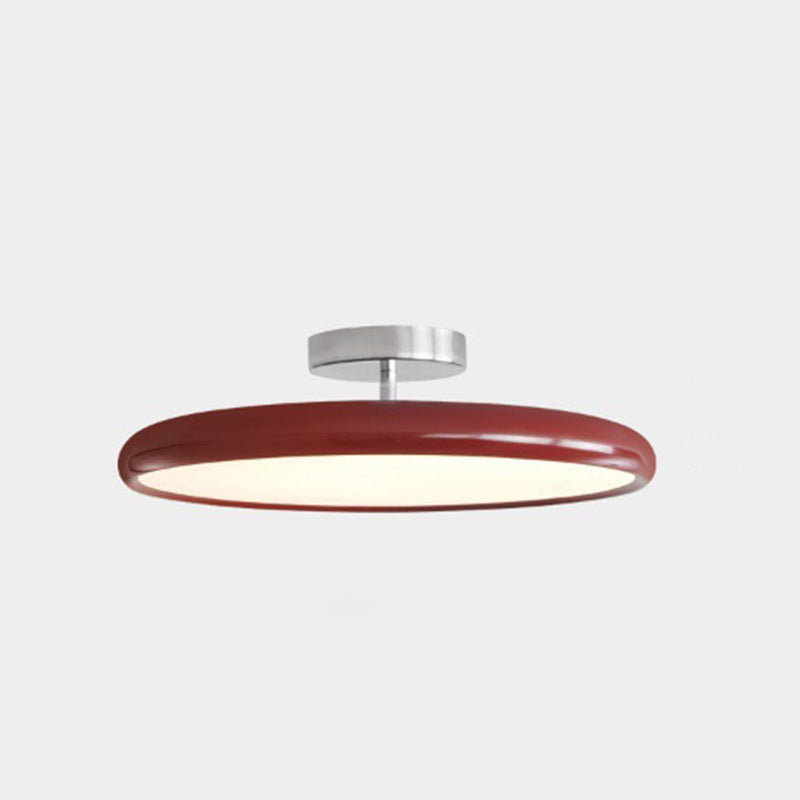 Moderne minimalistische Eisen Acryl Runde verstellbare LED Semi-Flush Mount Deckenleuchte für Schlafzimmer 