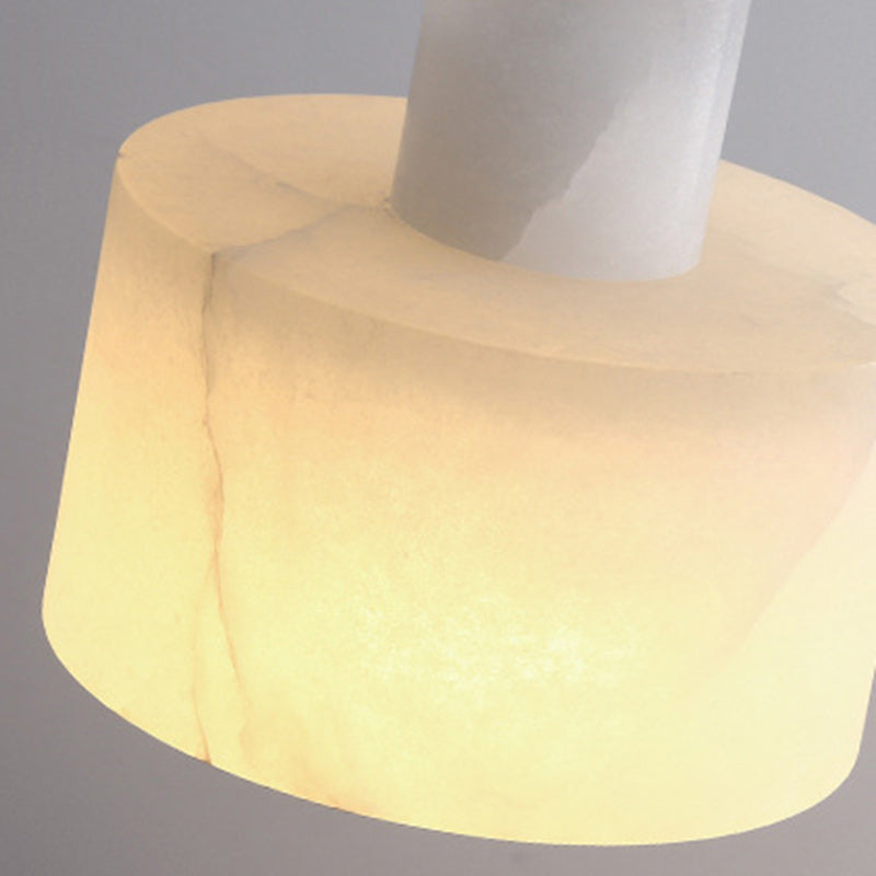 Moderne Einfachheit Marmor Eisen Zylinder 1-Licht Pendelleuchte für Bett 