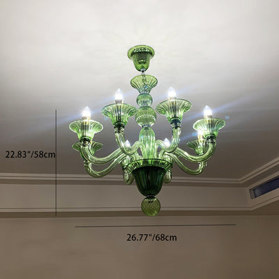 Traditioneller französischer Glasleuchter 5/6/8 Licht Kronleuchter für Wohnzimmer 
