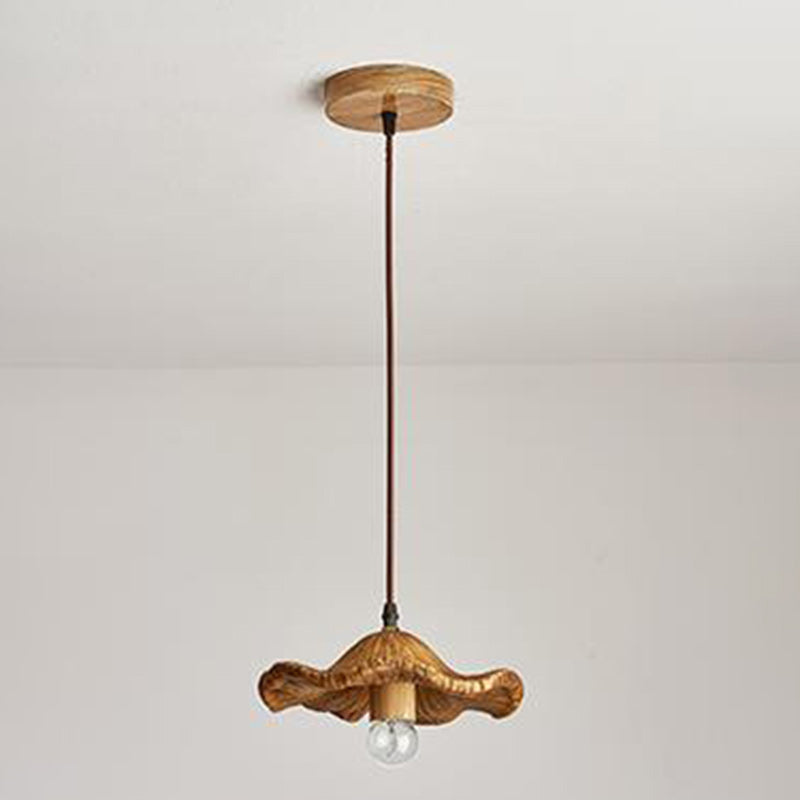 Lustres contemporains rétro en résine, métal, verre, floral, feuille de lotus, 1/3 lumières pour salle à manger 