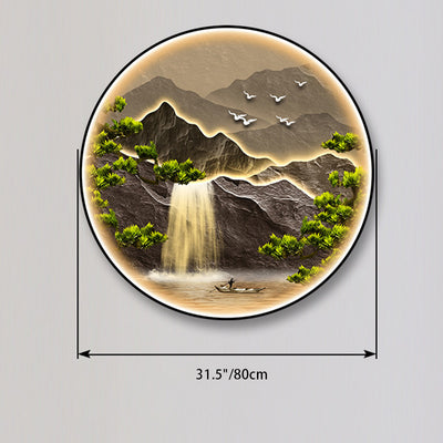 Applique Murale LED Ronde en Alliage d'Aluminium Cristallin Étanche Solaire Art Déco Moderne pour Patio Extérieur 