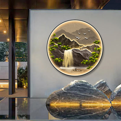 Applique Murale LED Ronde en Alliage d'Aluminium Cristallin Étanche Solaire Art Déco Moderne pour Patio Extérieur 